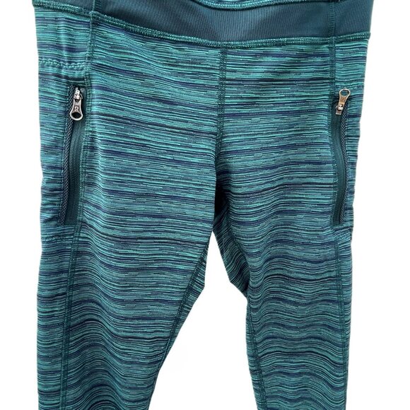 Lululemon Inspire 25" Legging Size 4 Cyber Jungle Hero Blue/Deep Green - Picture 4 of 11